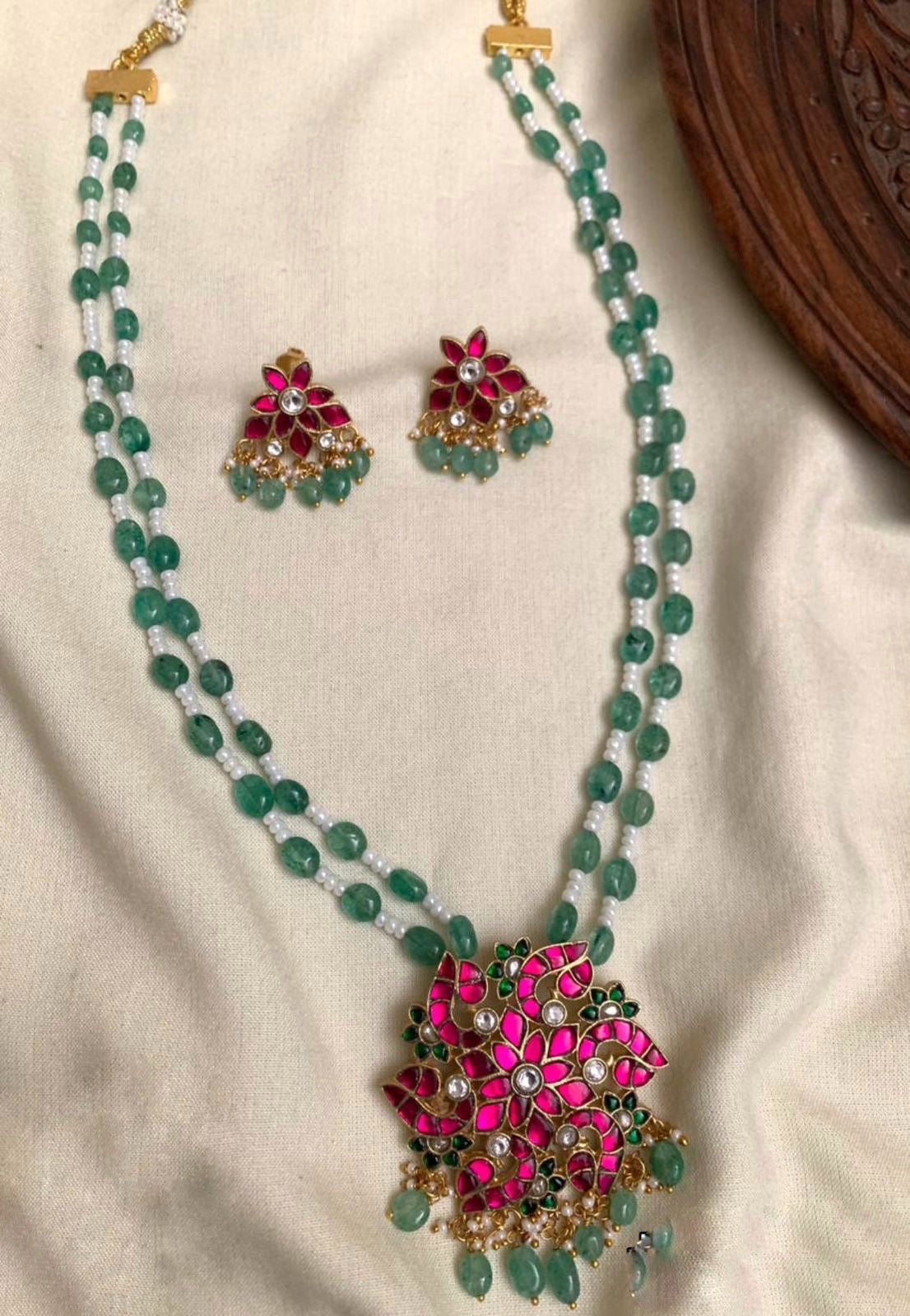 Green beads jadau Kundan (JK-33)