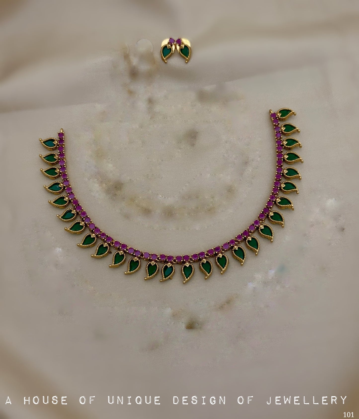 Green stone necklace