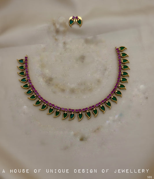 Green stone necklace