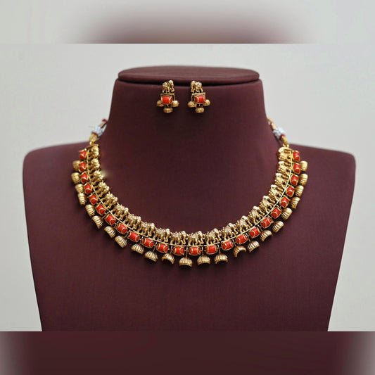 Elephant with Kundan necklace(PJ-10)