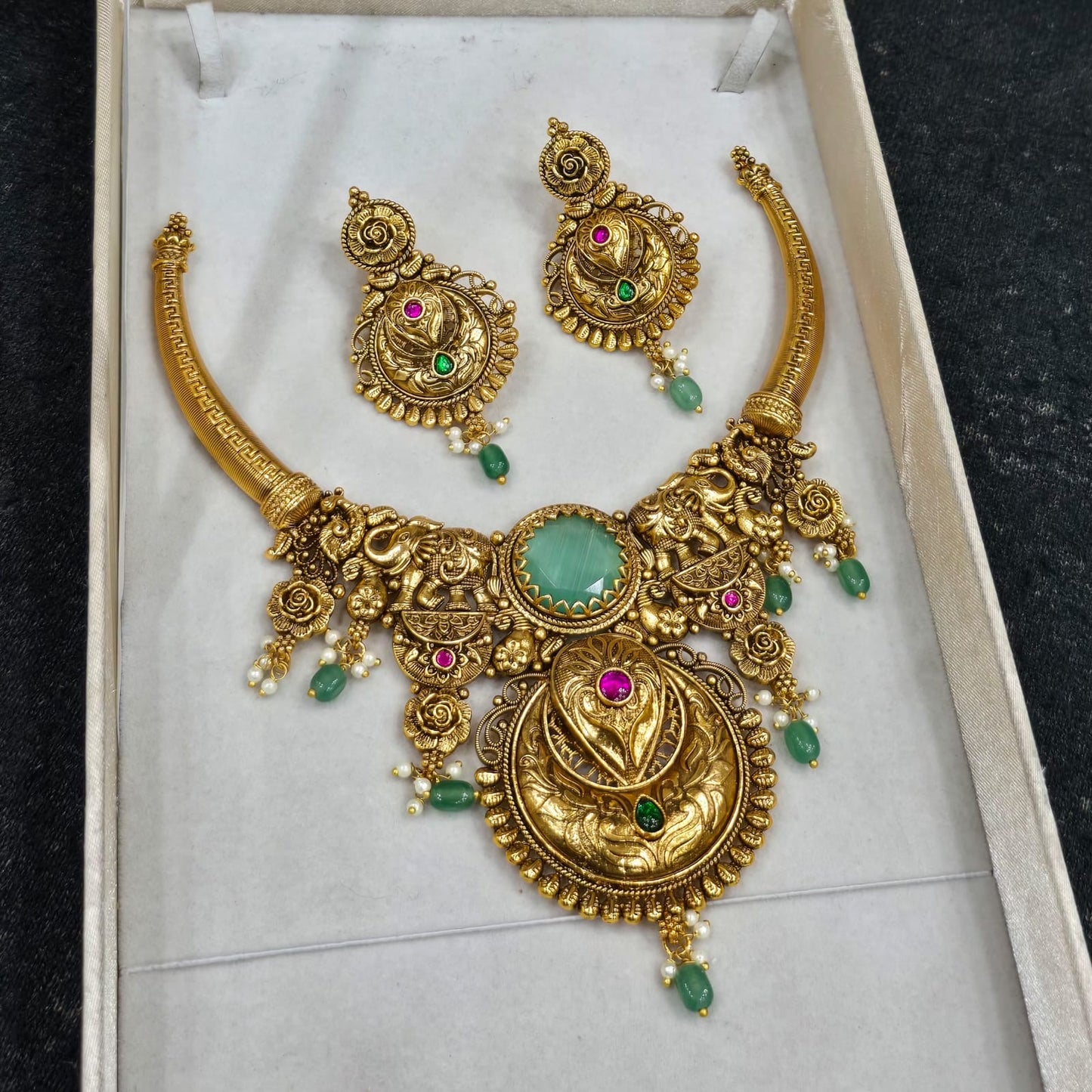 Premium gold and pastel necklace