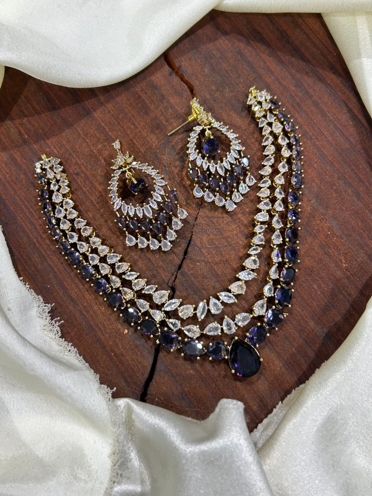 3 layer stone necklace