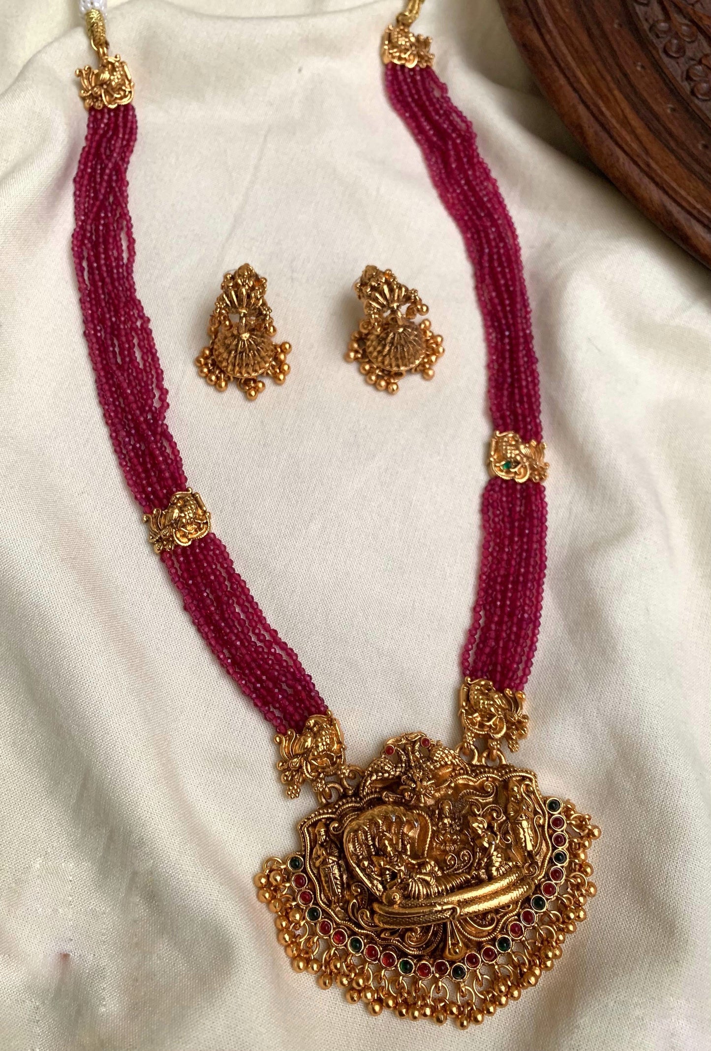 Vishnu pendent beads haram(HA-10)