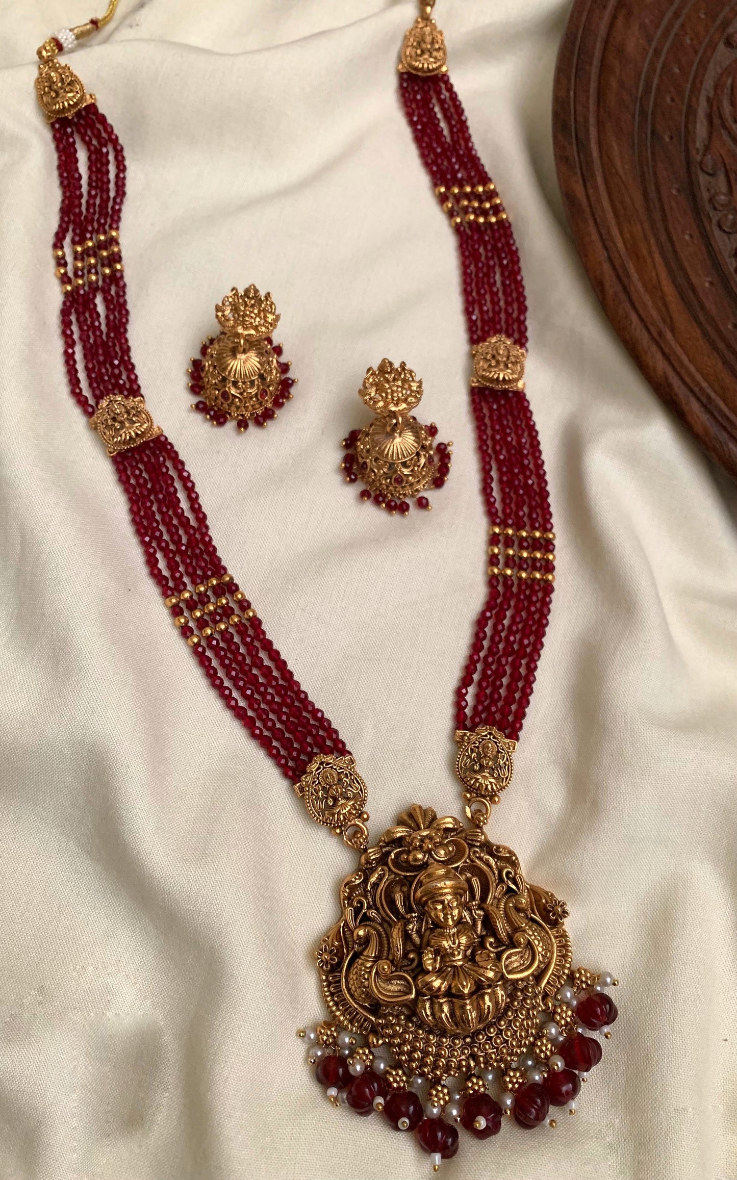 Beads with Lakshmi pendent harama(HA-15)