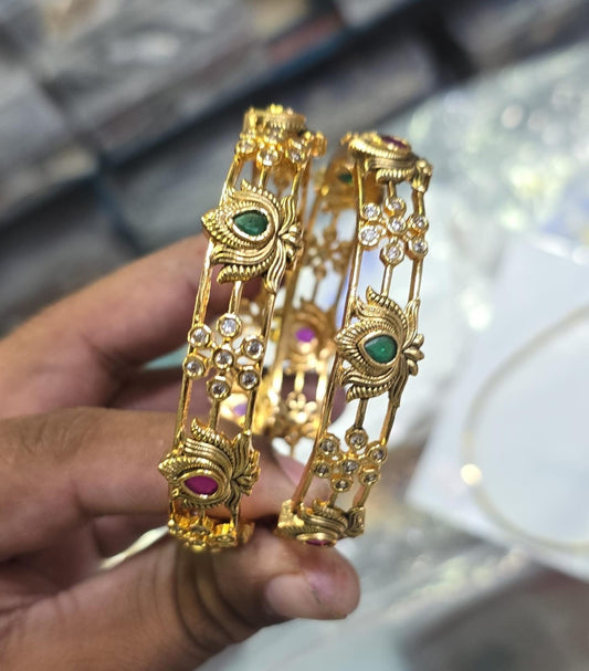Lotus 2 lines bangles