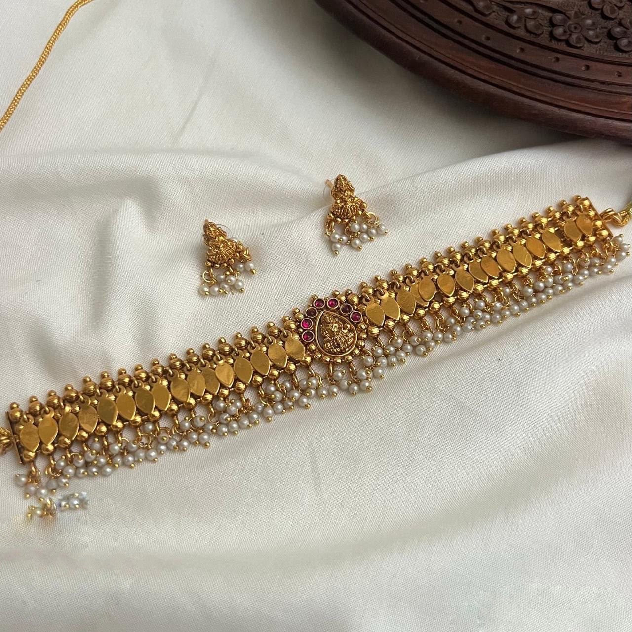 Choker with Lakshmi pendent