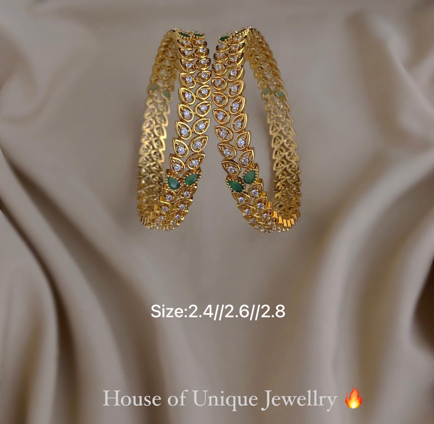 Leaf design bangles
