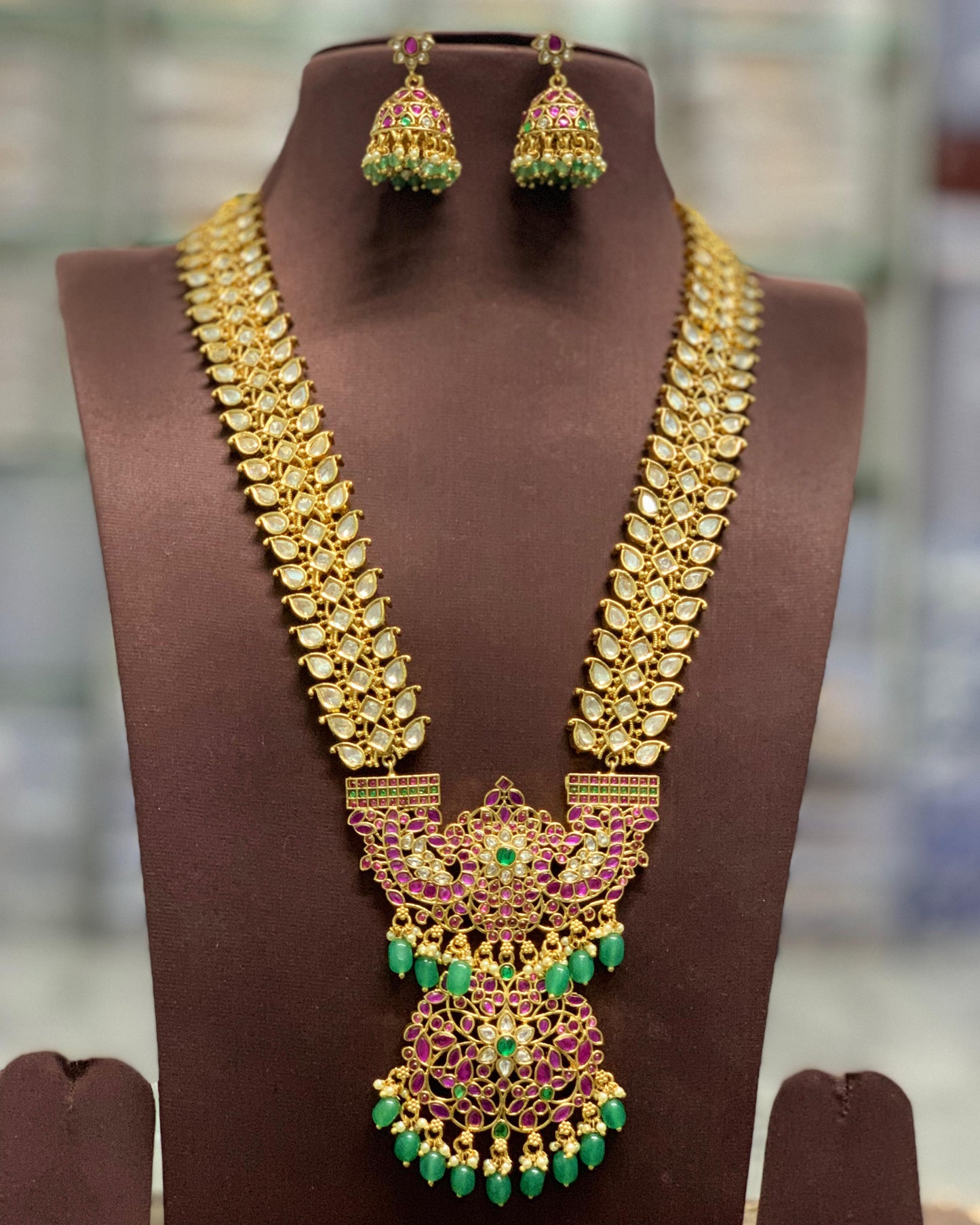 Long jadau Kundan bridal haram (JK-37)