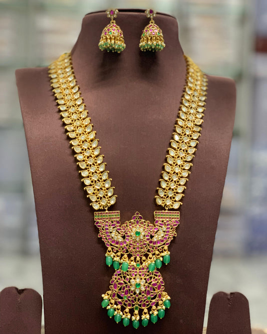 Long jadau Kundan bridal haram (JK-37)