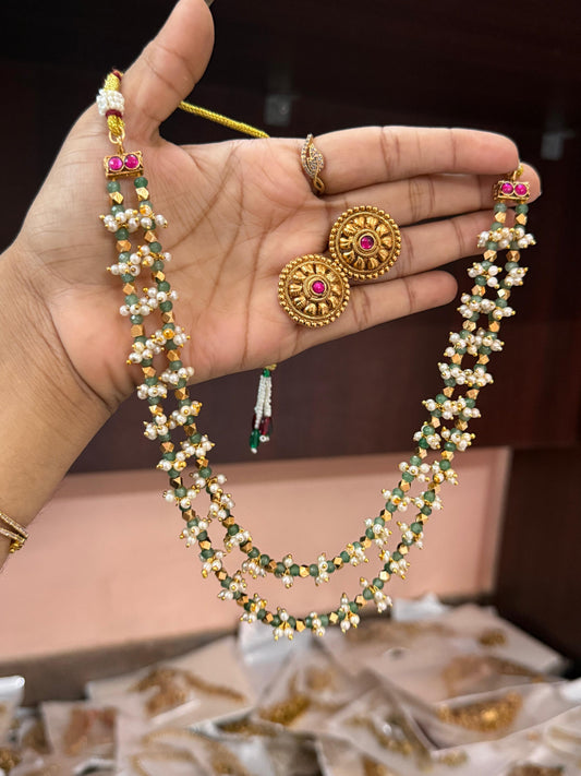 2 layer beads necklace