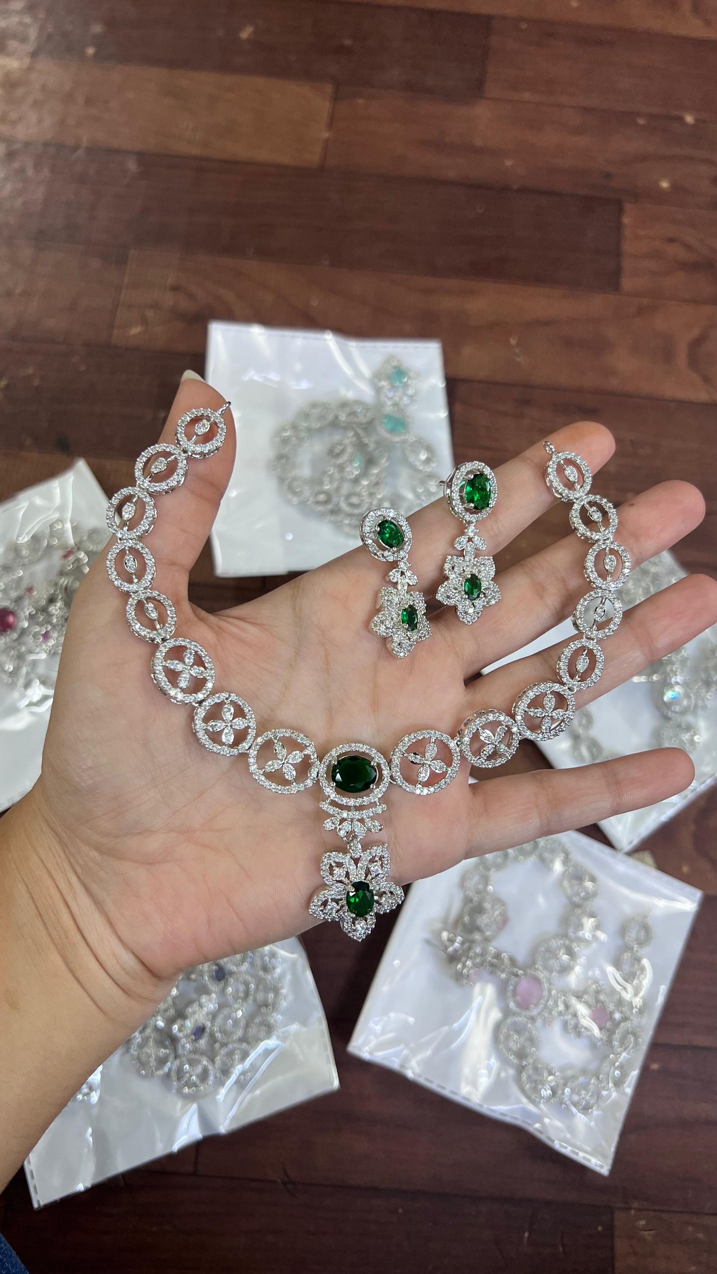 White stone necklace