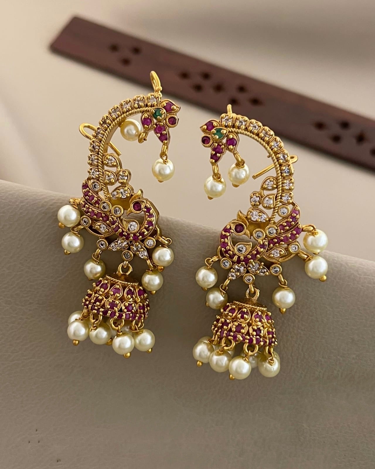 Peacock design ear cuffs(JU-10)