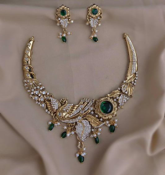 Peacock design grand necklace jk (DR-56)