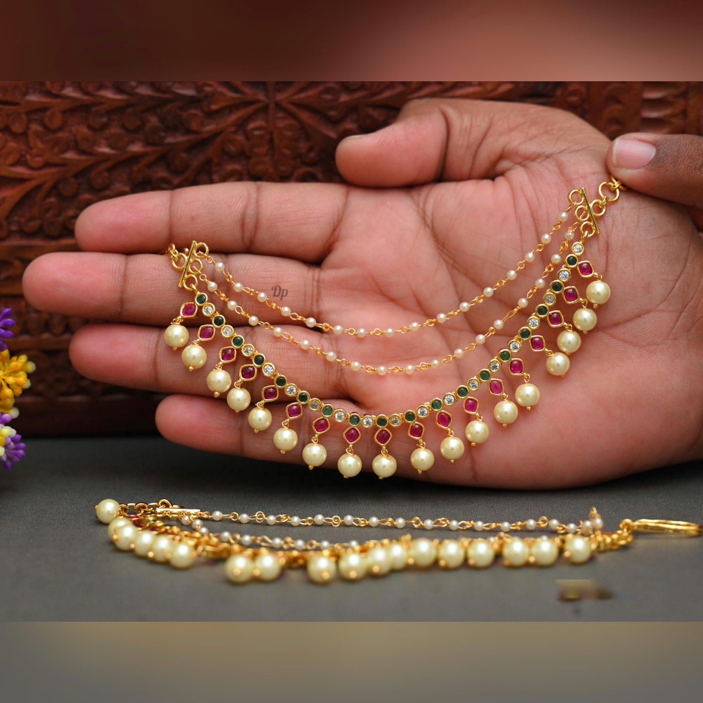 CZ kempu ear chain(AC-2)
