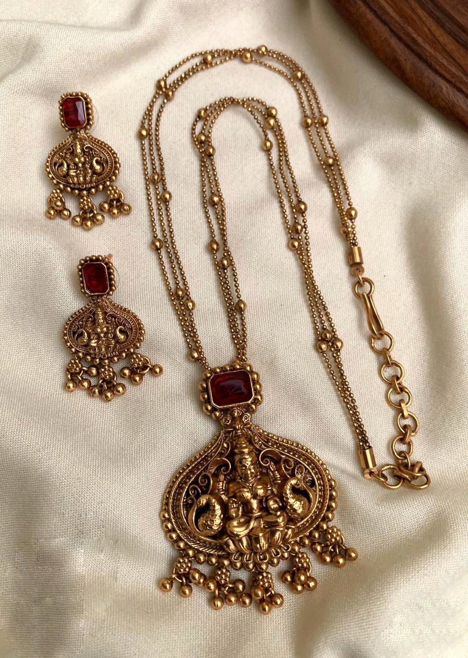 Lakshmi double chain necklace (N-81)
