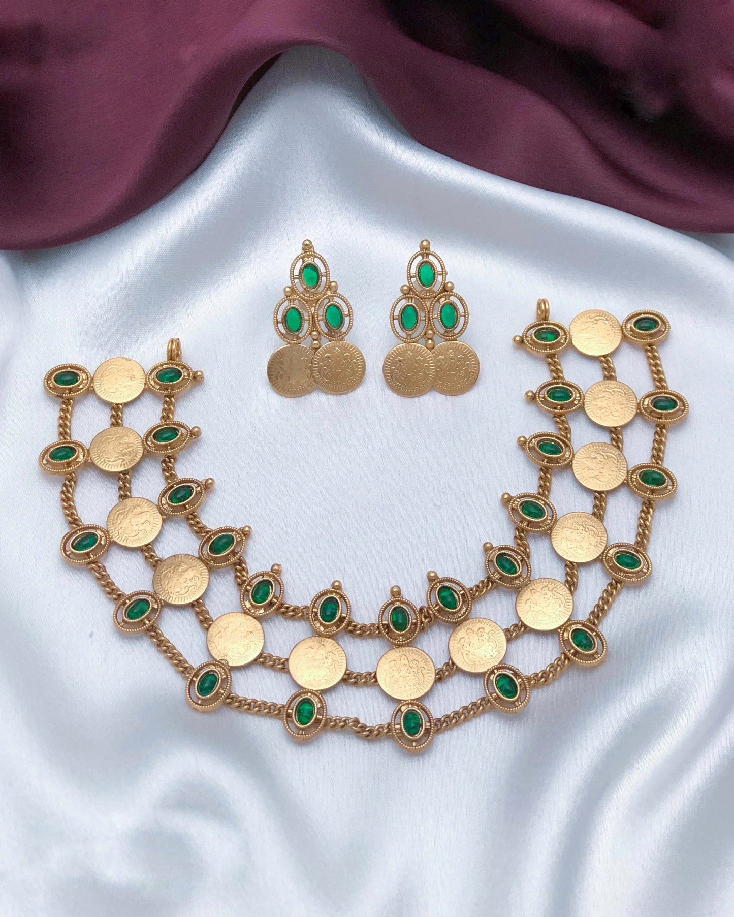 Coin 3 layer necklace