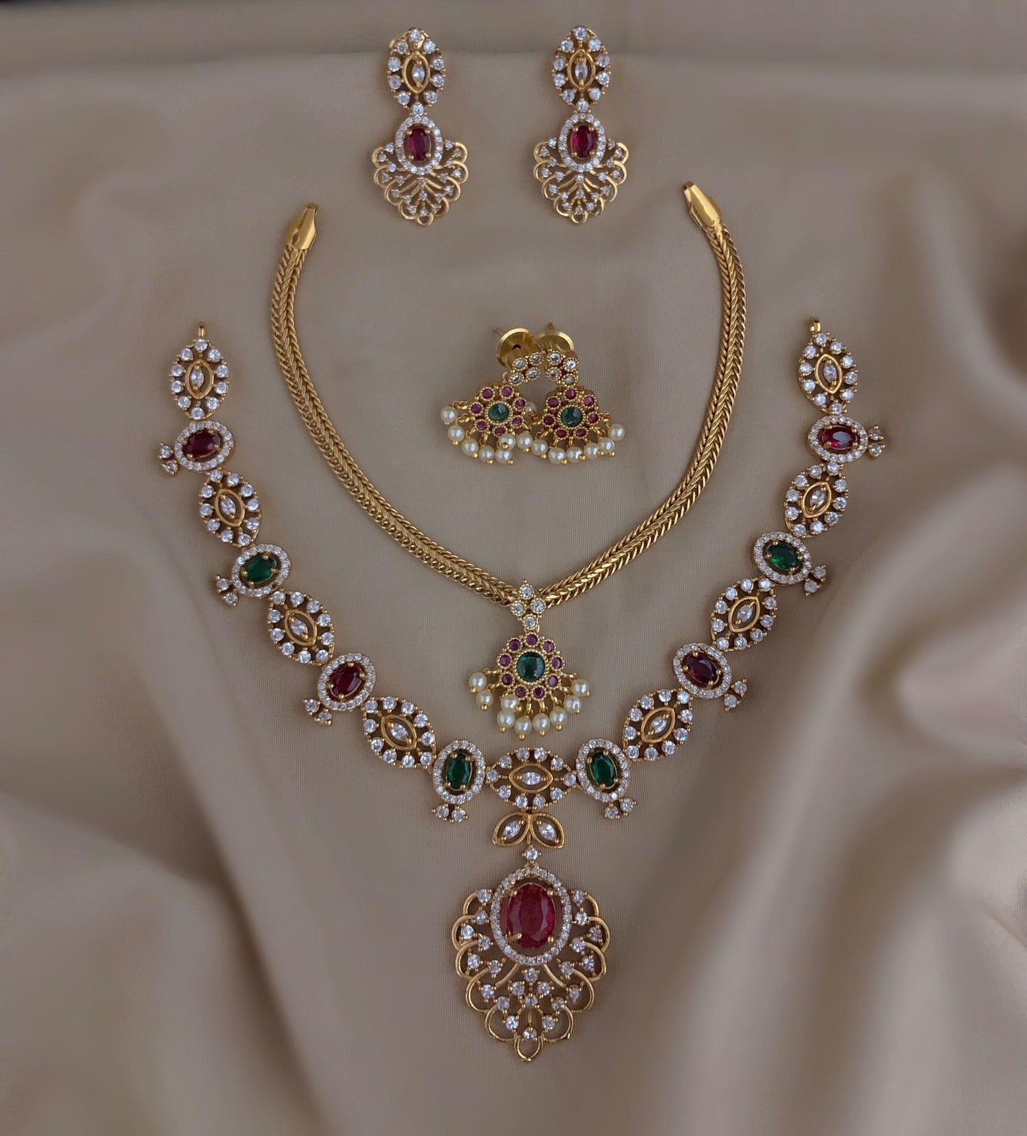 Multi color necklace combo of 2 (CS-20)