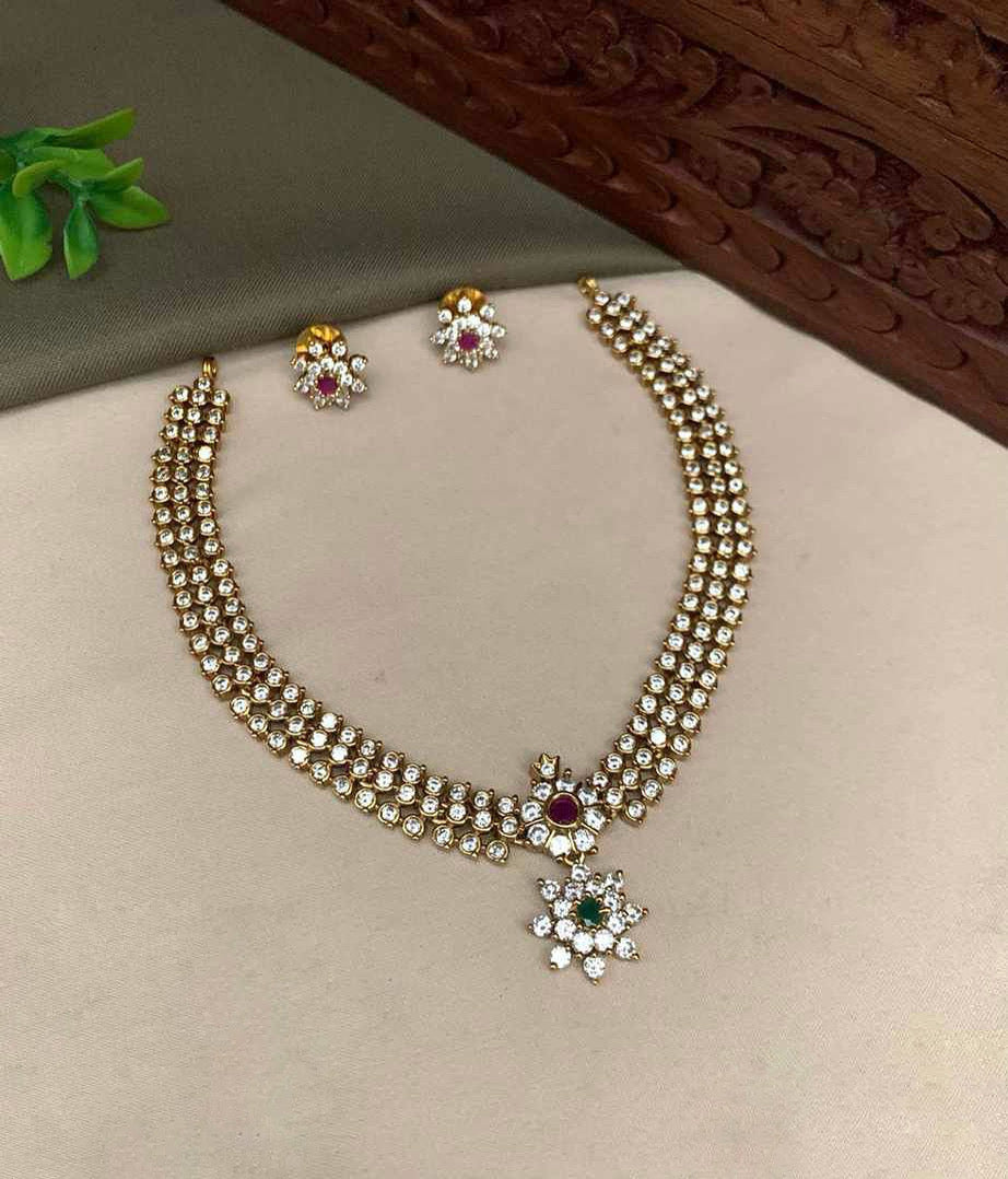 Diamond look necklace(DR-11)