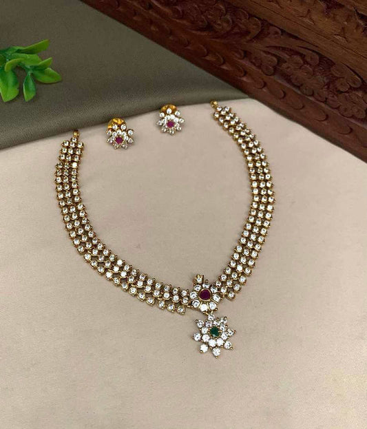 Diamond look necklace(DR-11)