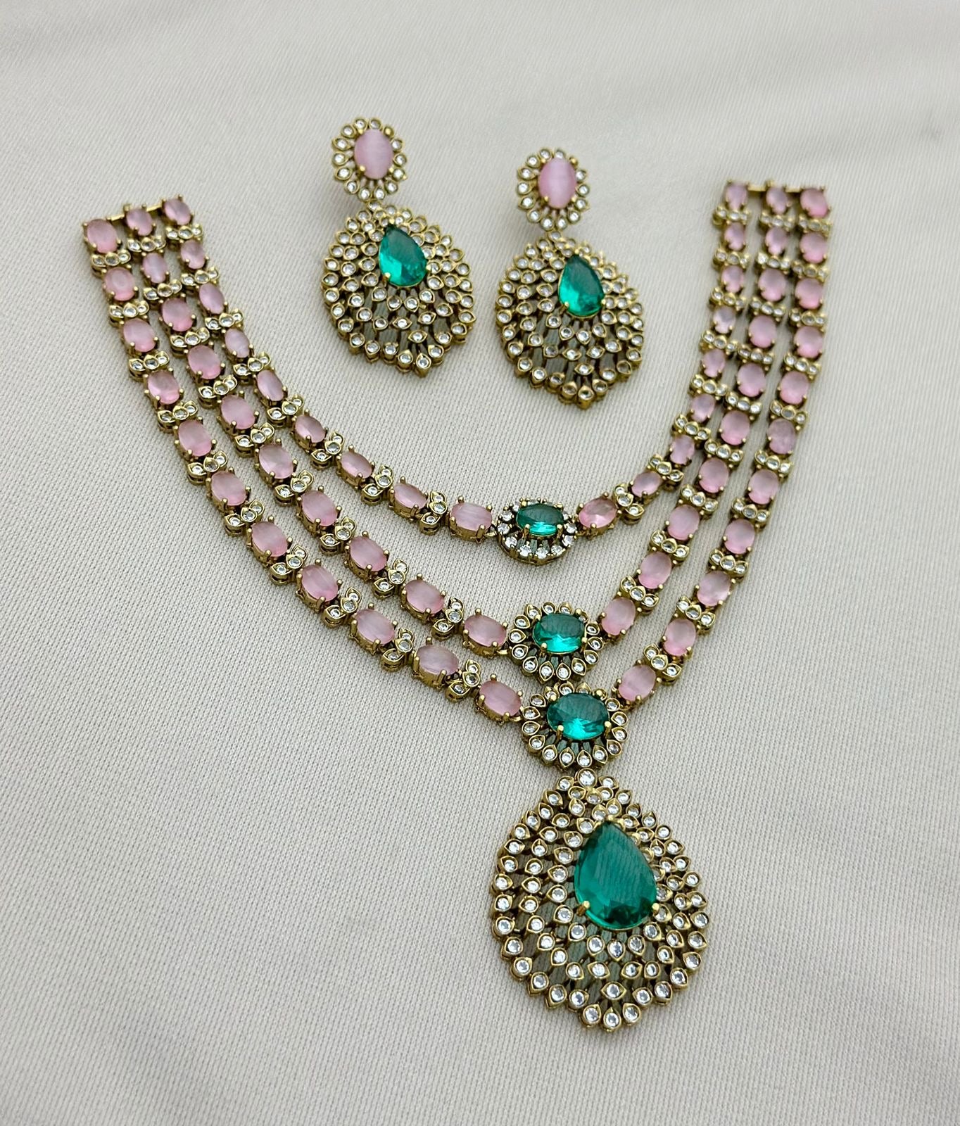 3 layer pink stone