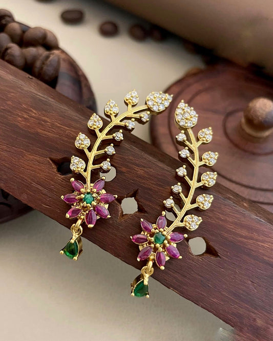 Flower design ear cuffs (JU-6)