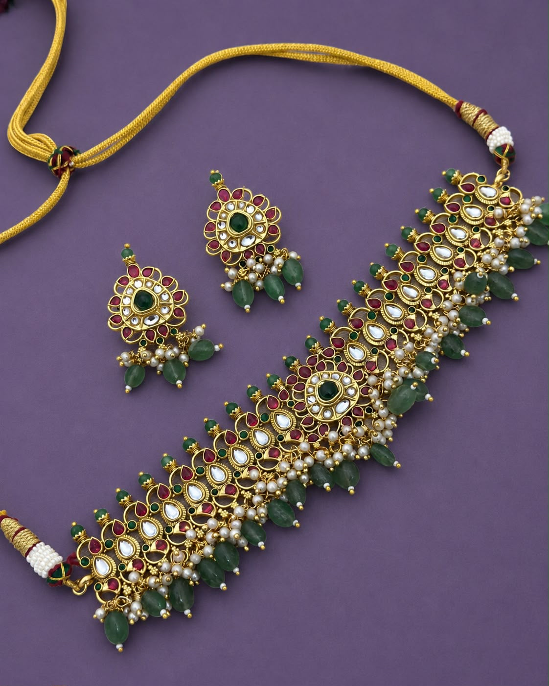 Jadau stone choker