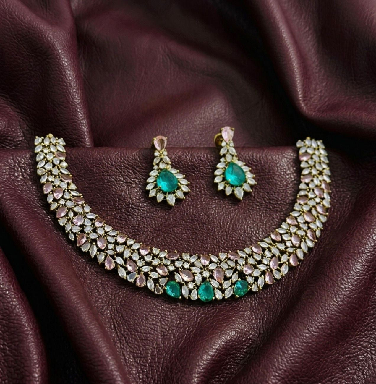 White stone necklace