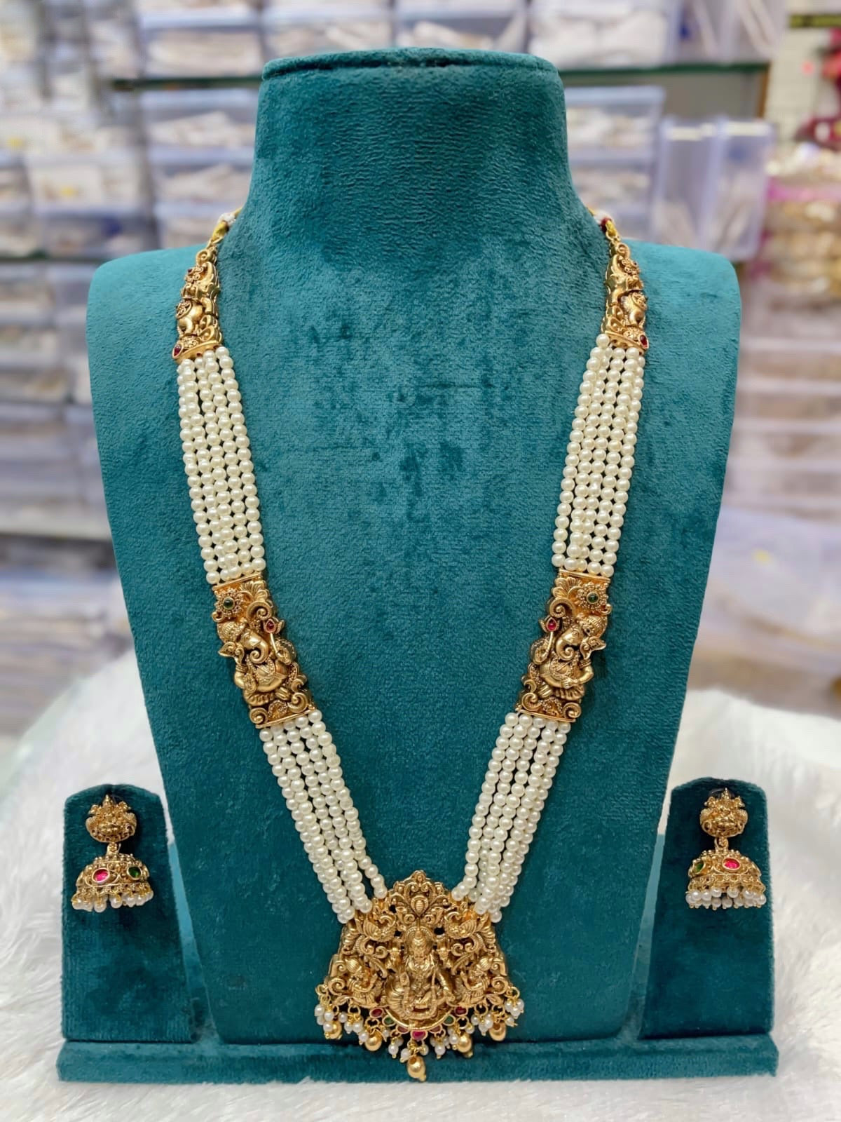 lakshmi beads with Ganesha haram (HA-37)