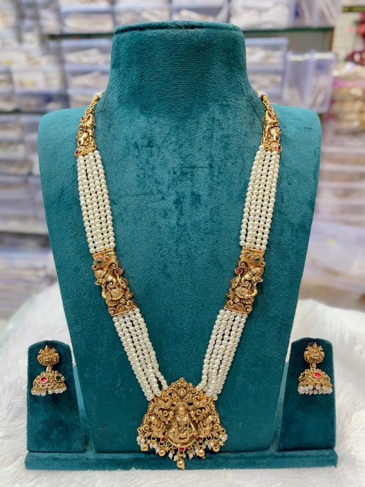 lakshmi beads with Ganesha haram (HA-37)