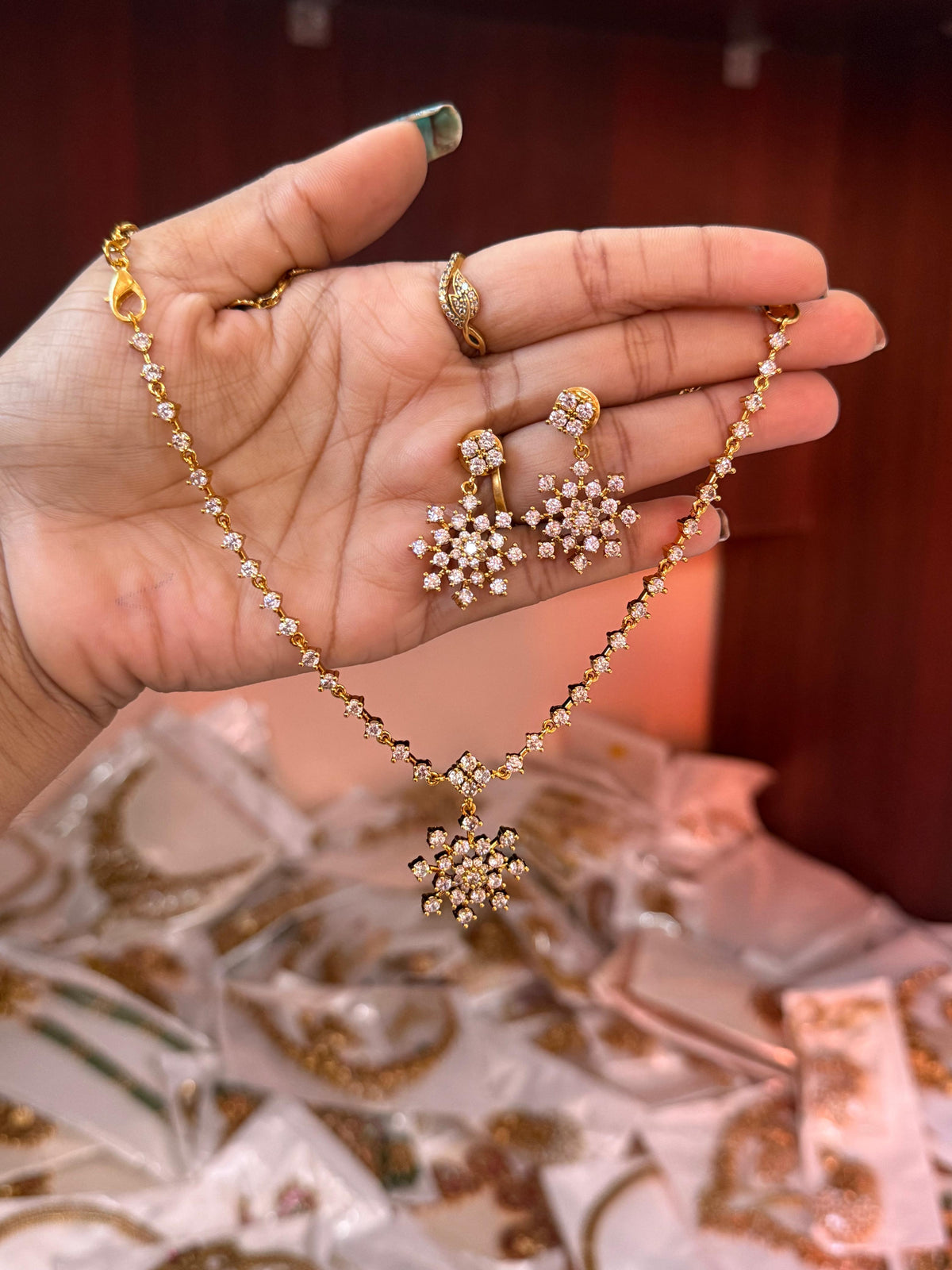 Diamond replica necklace