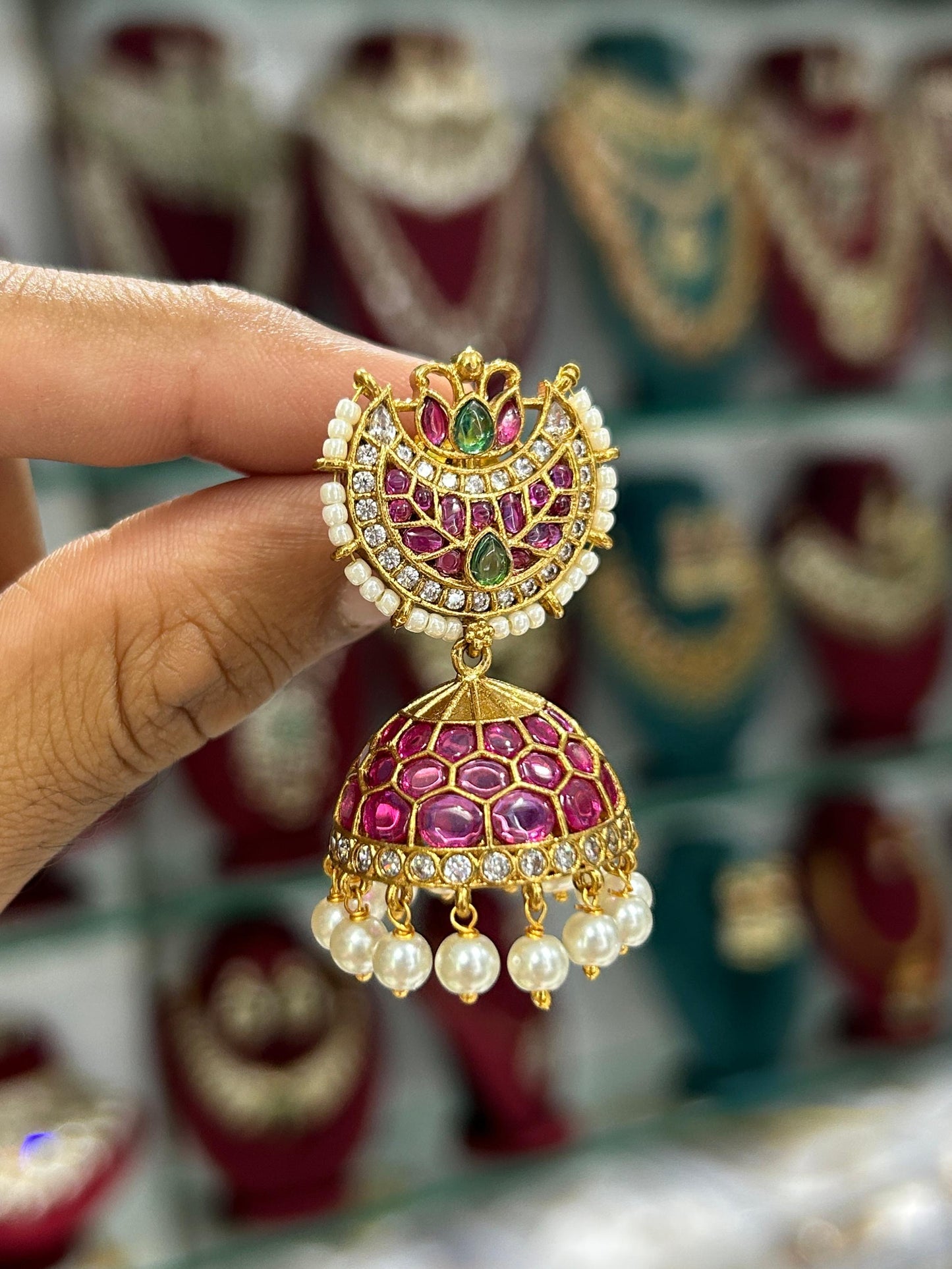 Half moon premium jumka
