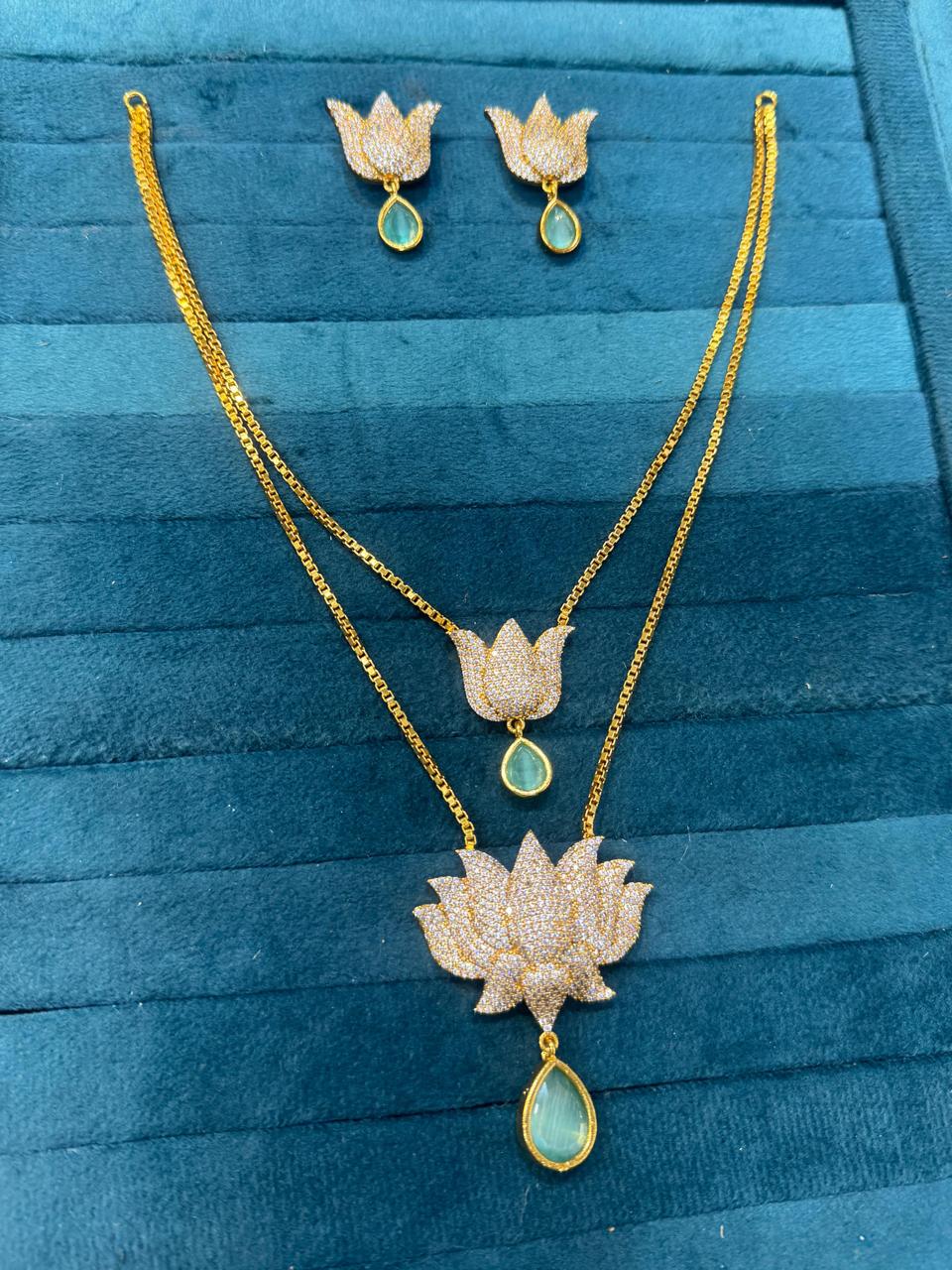 2 layer lotus necklace