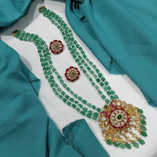 Long jadau Kundan haram (JK-18)