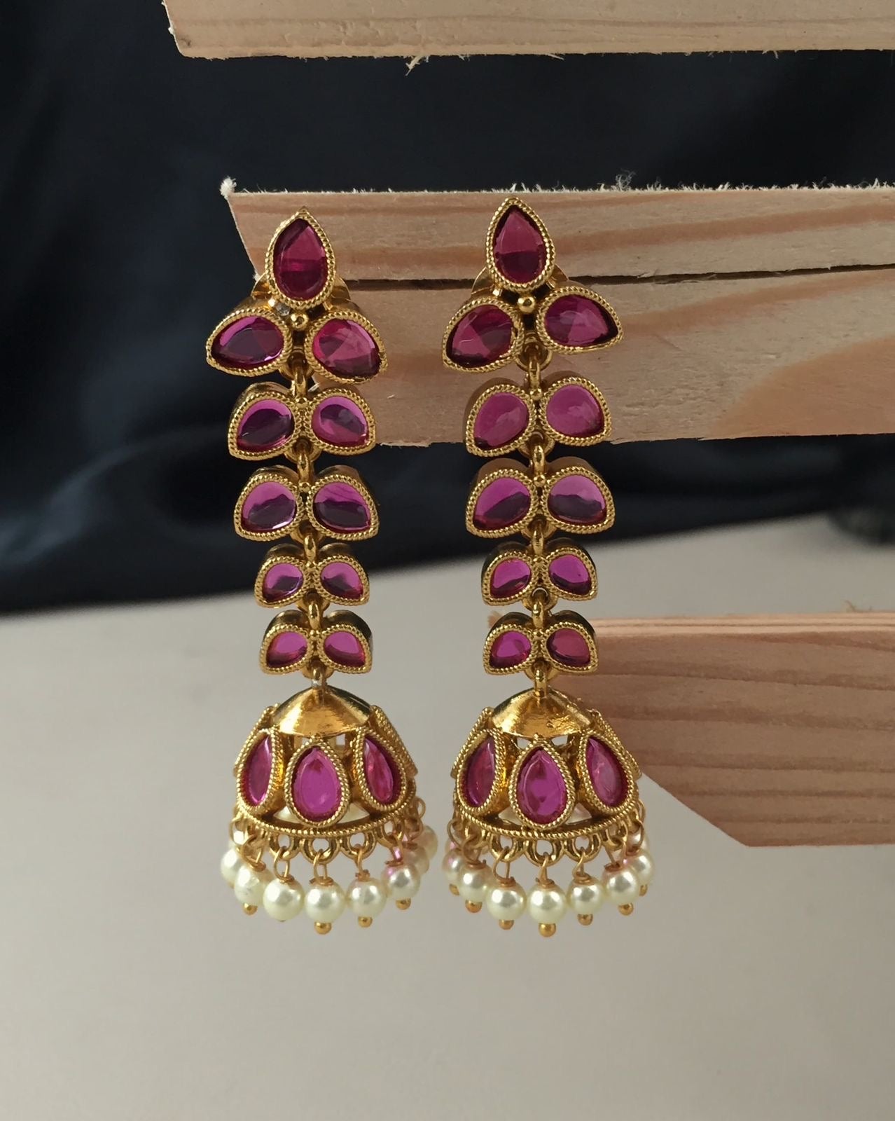 Long earring jumka