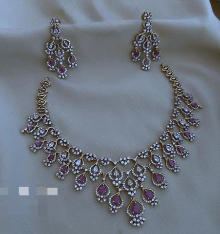 Diamond replica necklace