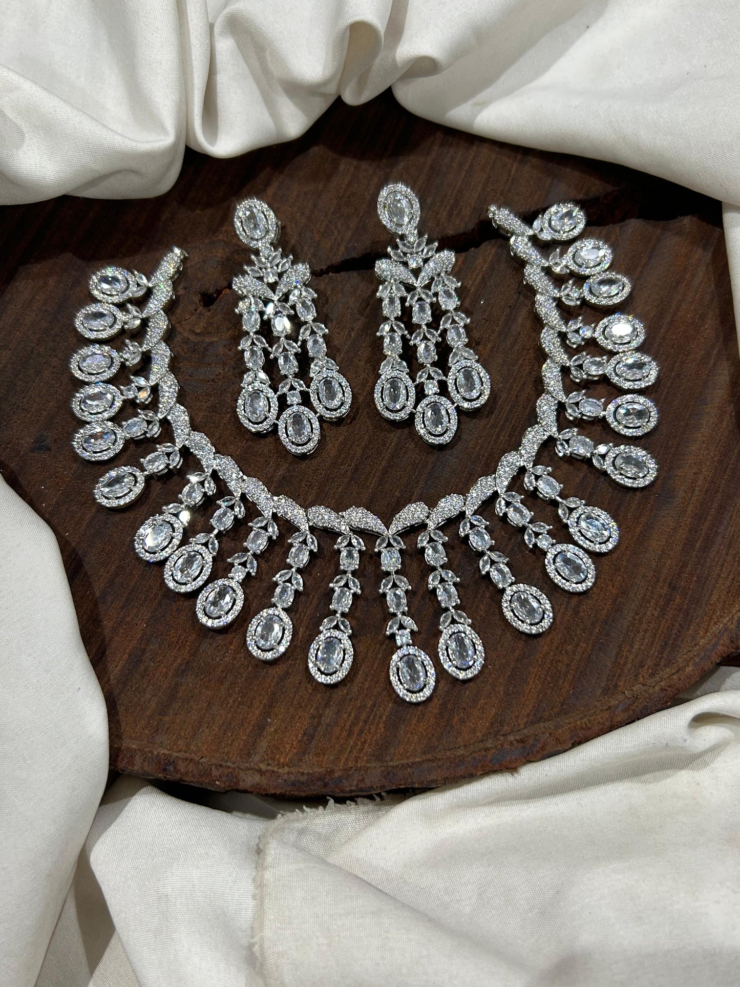White stone necklace