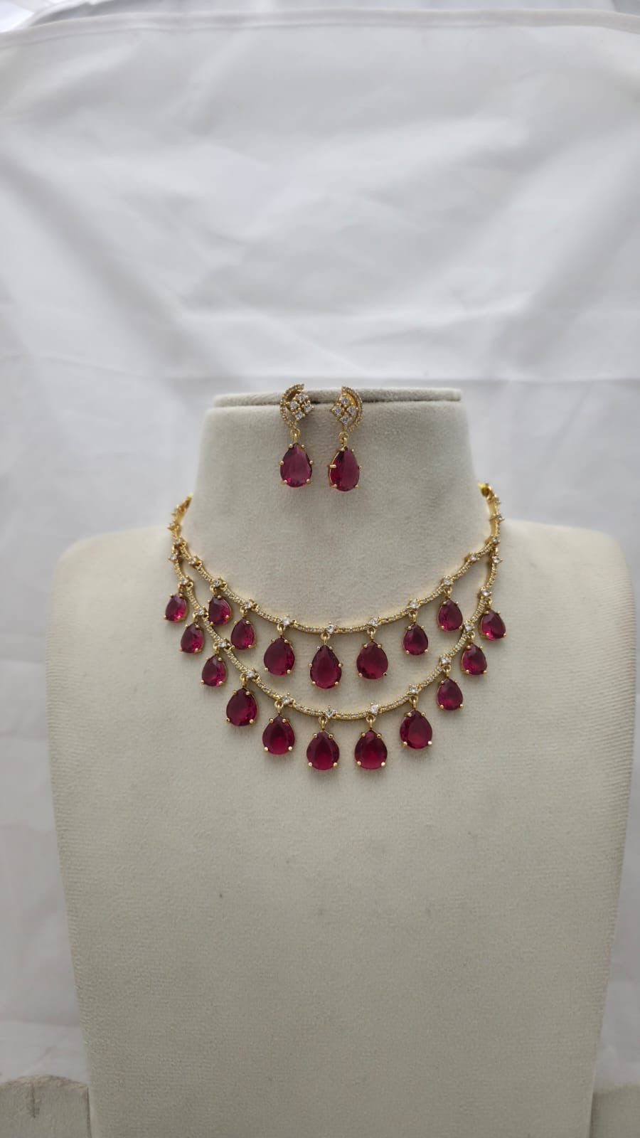 2 layer stone necklace