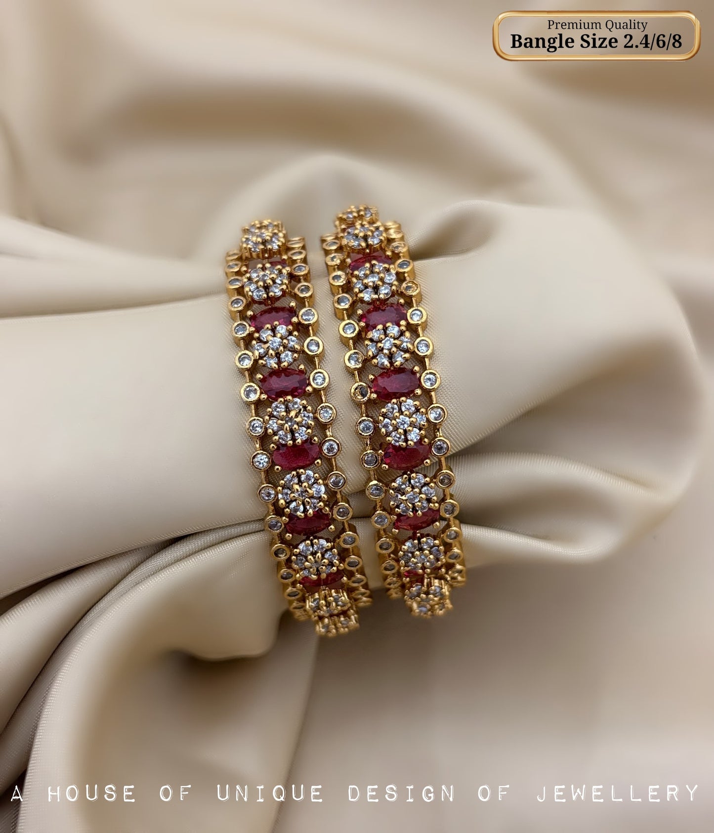 Diamond replica bangles