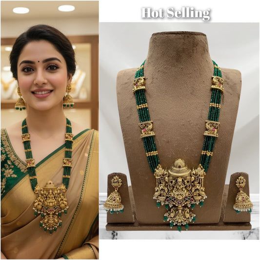 Long green beads haram. (HA-51)