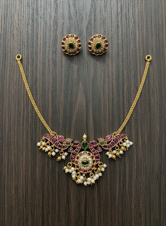 Peacock simple necklace
