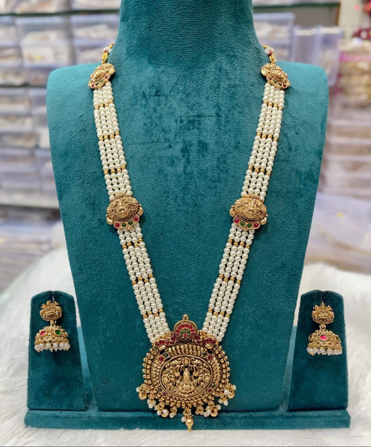 Lakshmi pendent beads haram (HA-36)