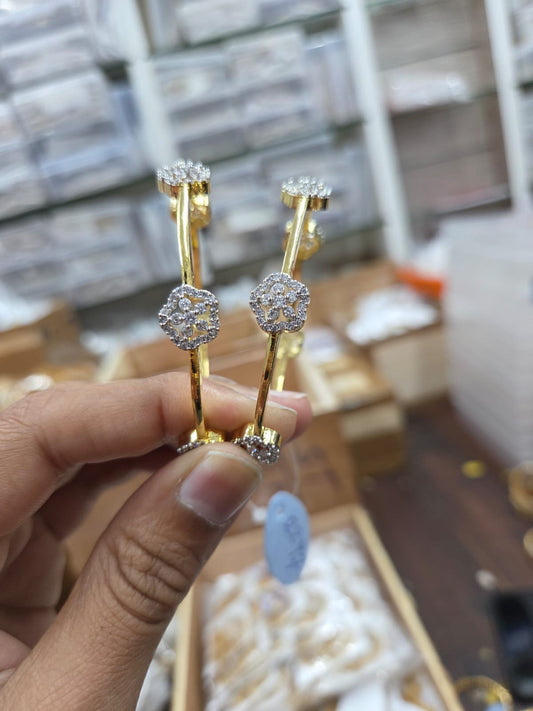 White flower bangles