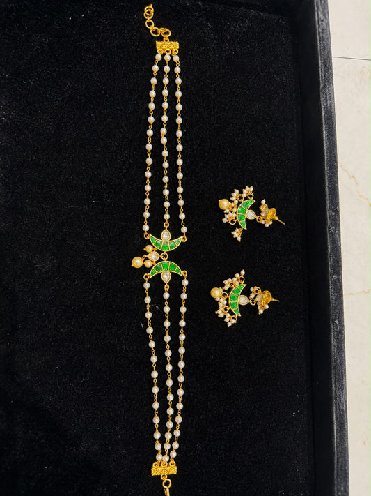 Pearl jadau choker
