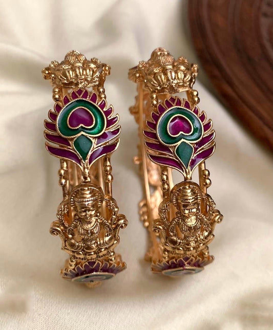 Peacock design bangles
