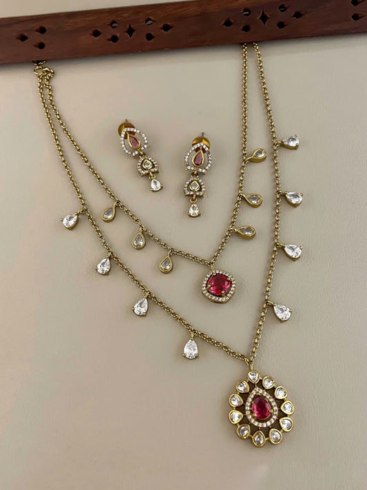 2 layer necklace(N-49)