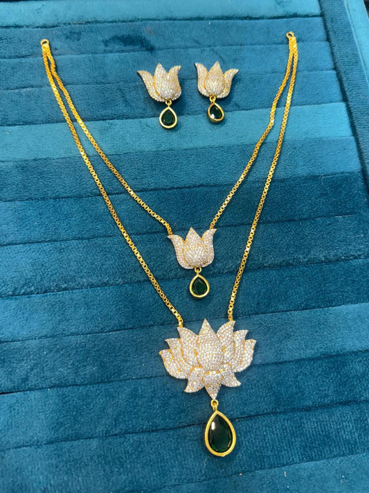 2 layer lotus necklace
