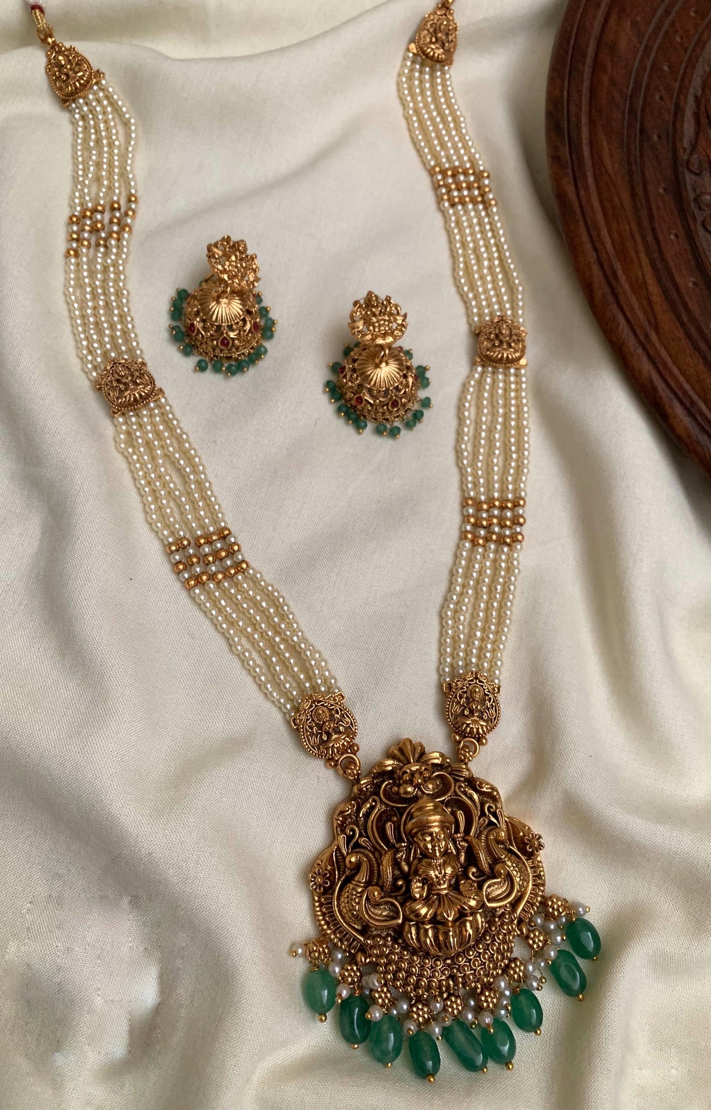 Beads with Lakshmi pendent harama(HA-15)