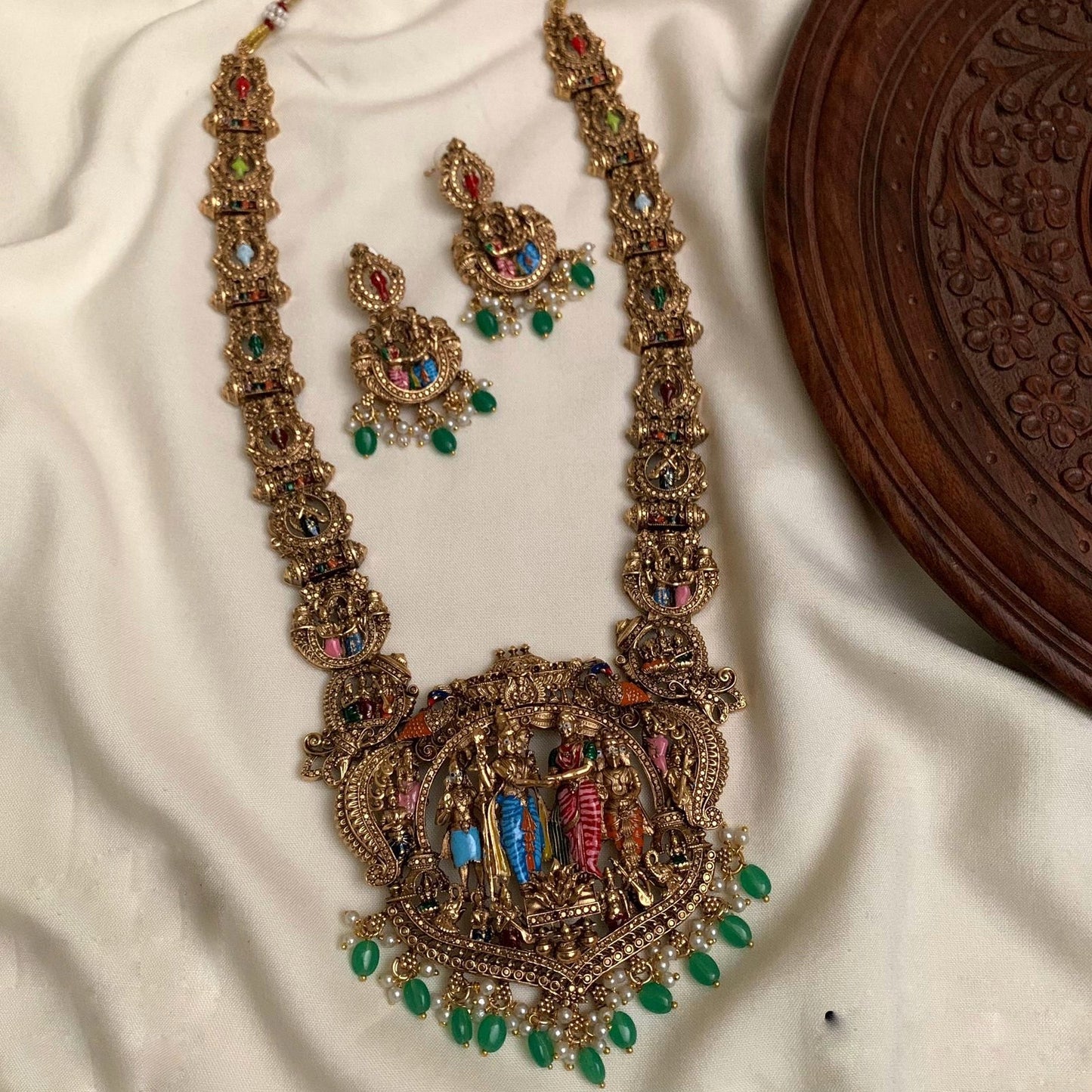 Temple jewellery long chain