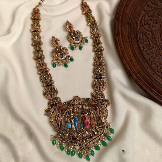 Temple jewellery long chain