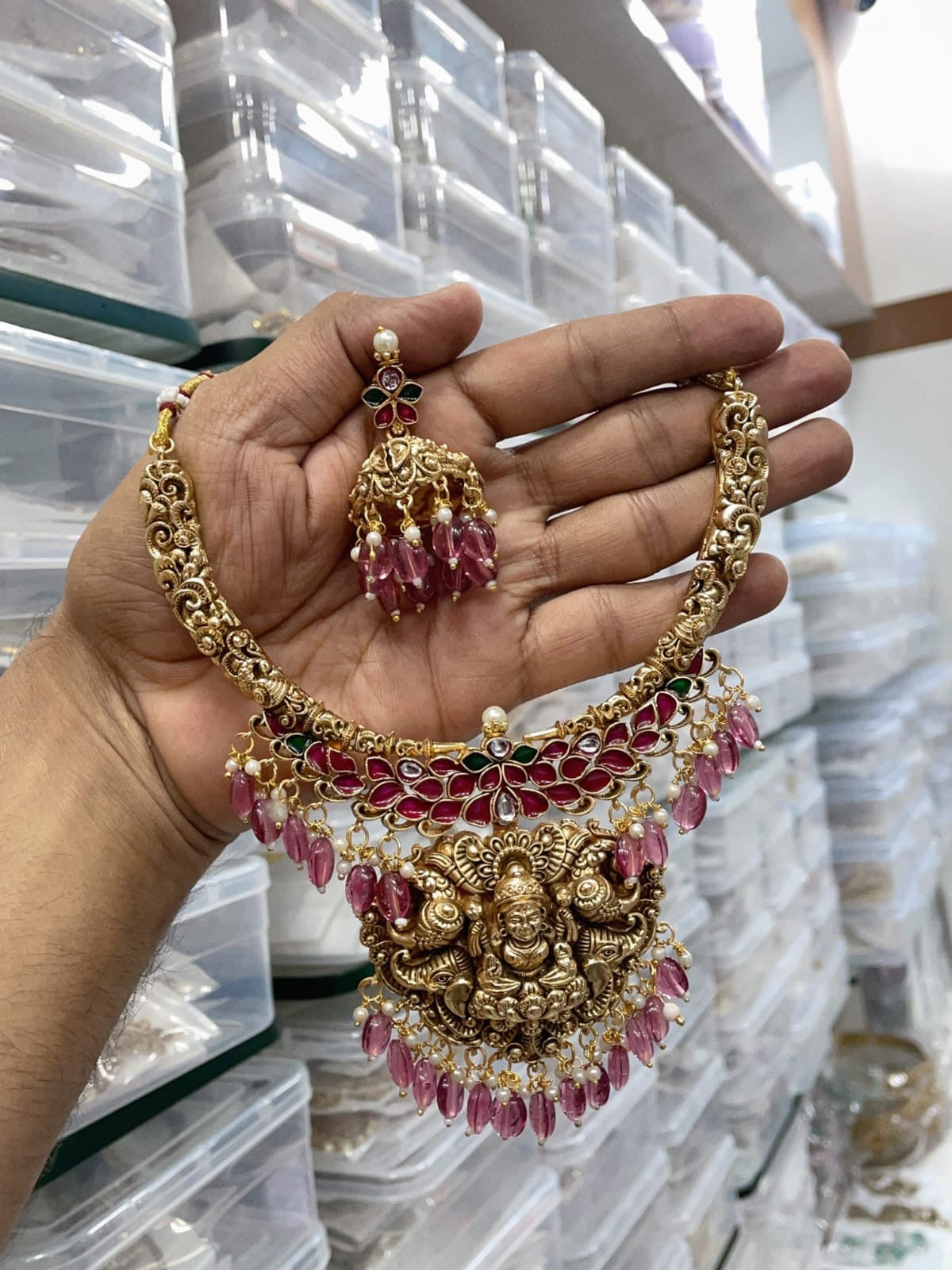 Grand Lakshmi necklace ftam(N-82)